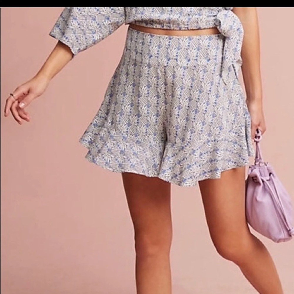 Anthropologie Maeve Imelda Pineapple Shorts